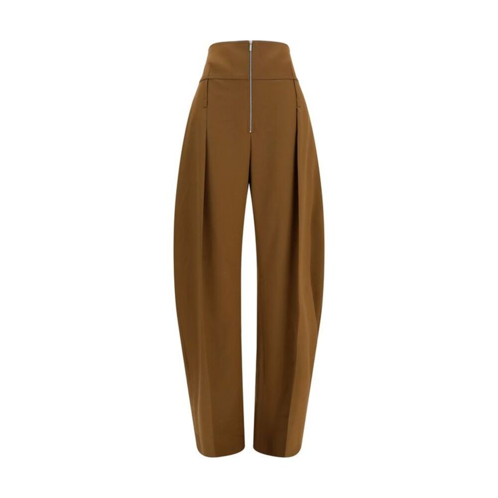 Ferragamo Brown Wool Oves Aries Casual Women's Pants